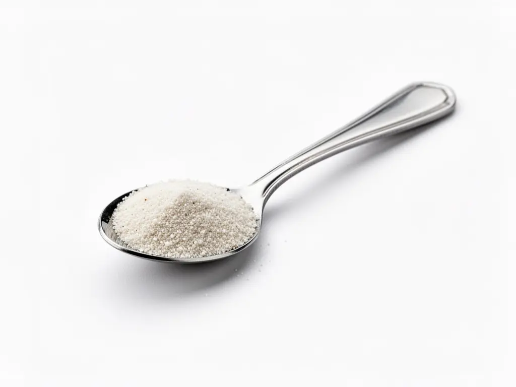 cuillère à café de poivre blanc moulu
