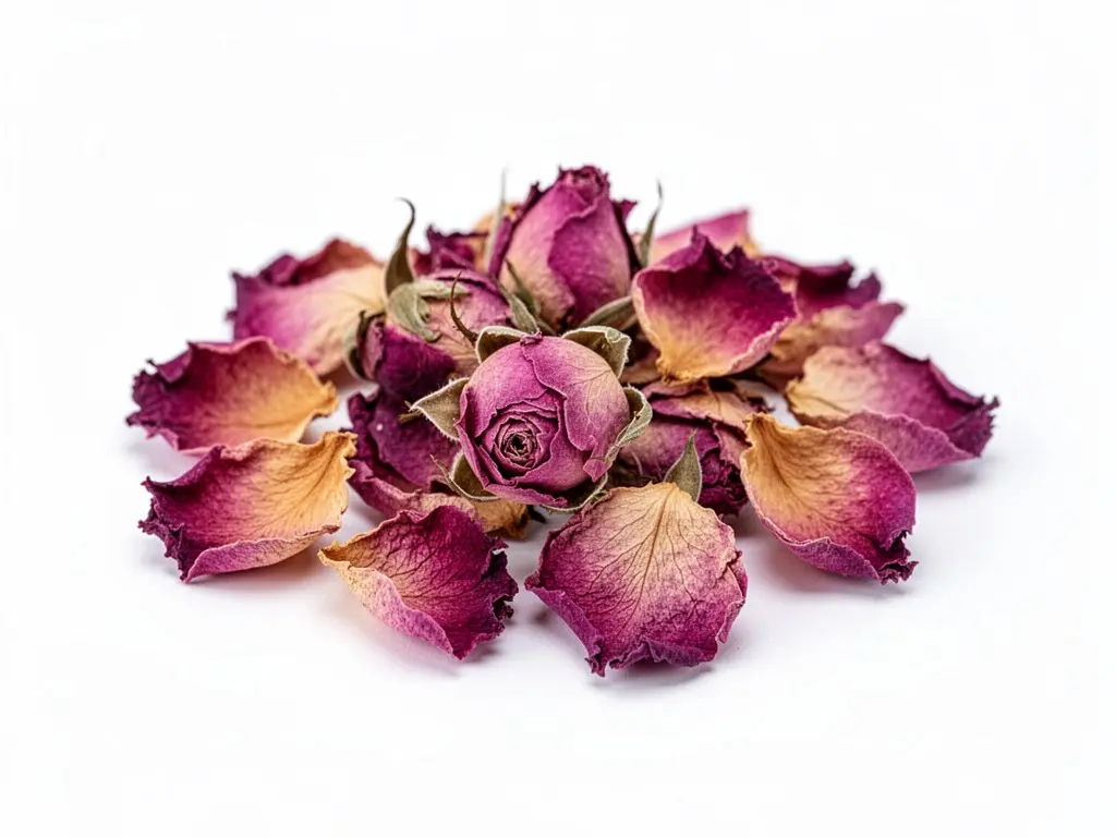 pétale de rose séché comestible