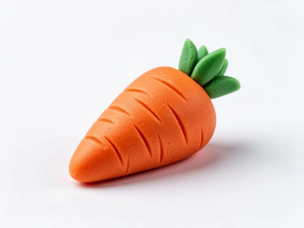 petite carotte en pâte à sucre