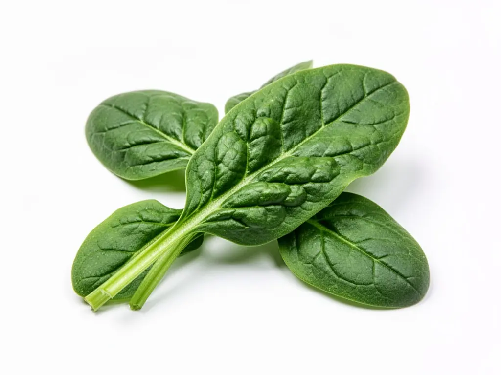 poignée de feuille d'épinard frais