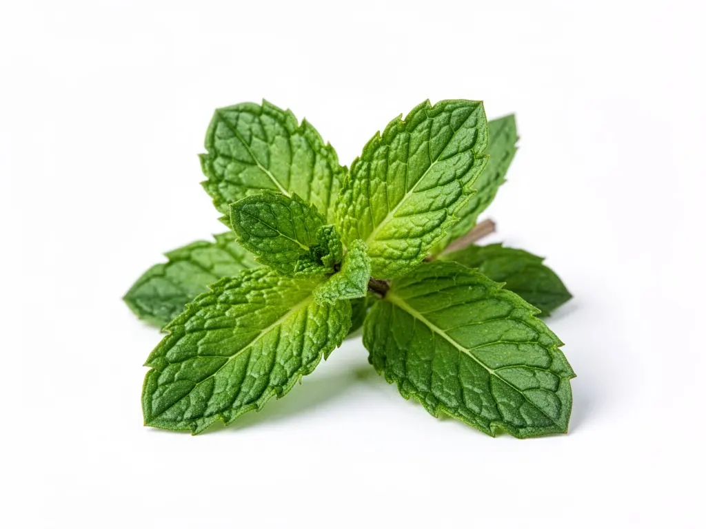 poignée de feuille de menthe