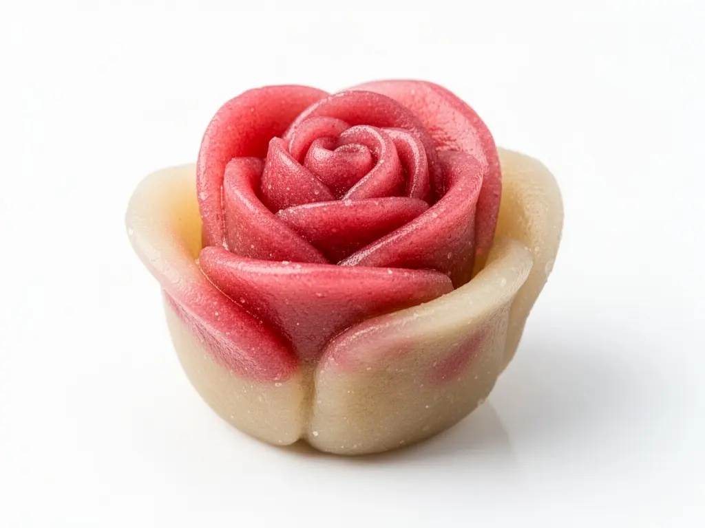 rose en pâte d'amande
