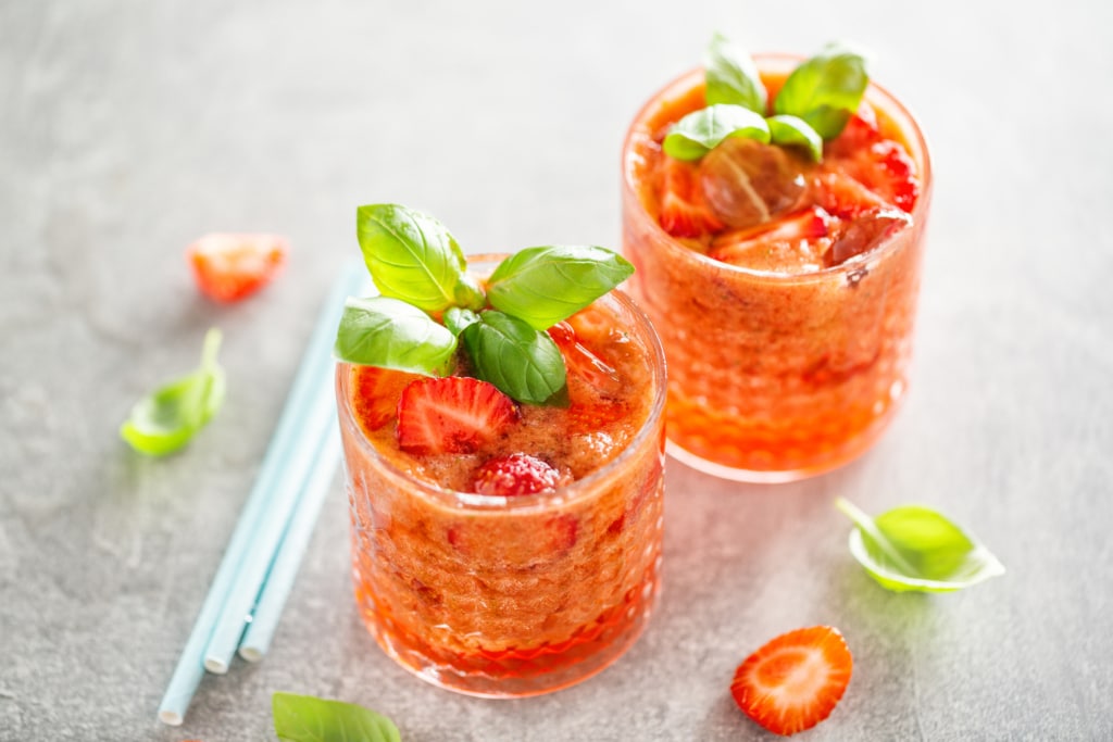 fraise et basilic, recette fraîche par excellence
