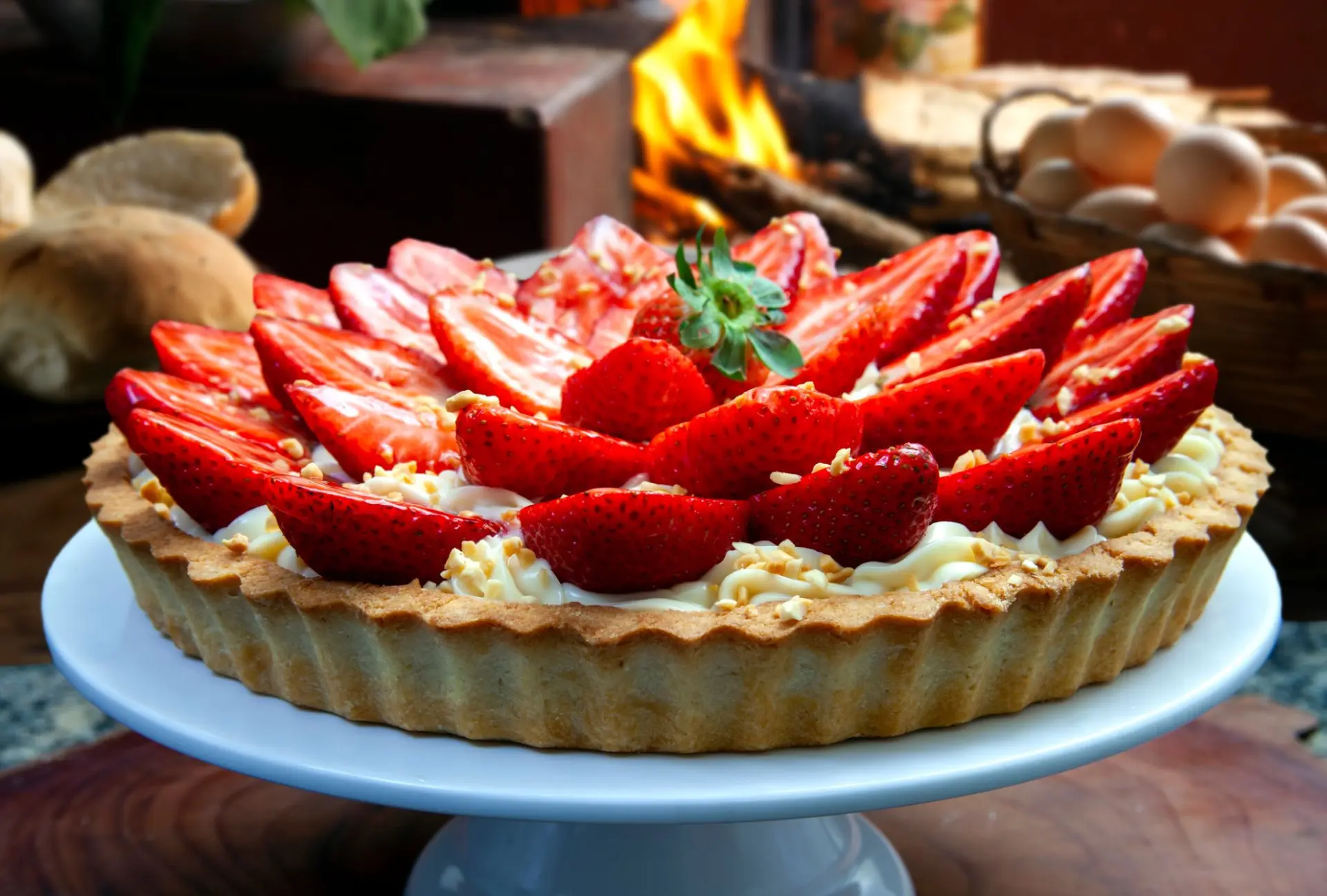 Tarte aux fraises à la crème pâtissière