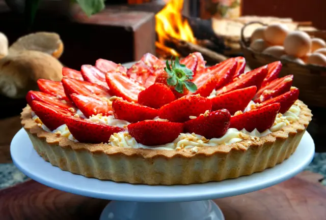 Tarte aux fraises à la crème pâtissière