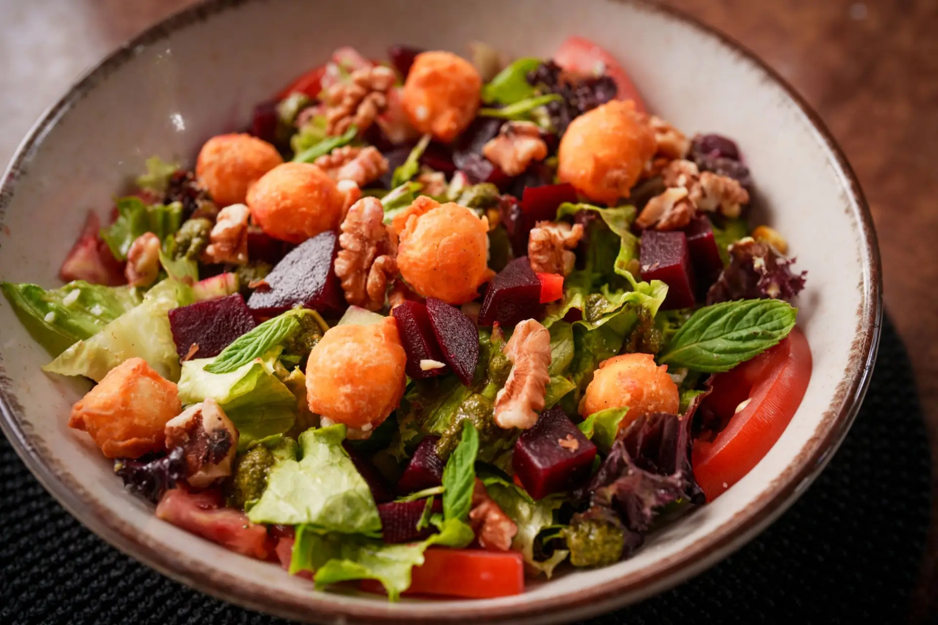Recette de salade de betterave aux noix