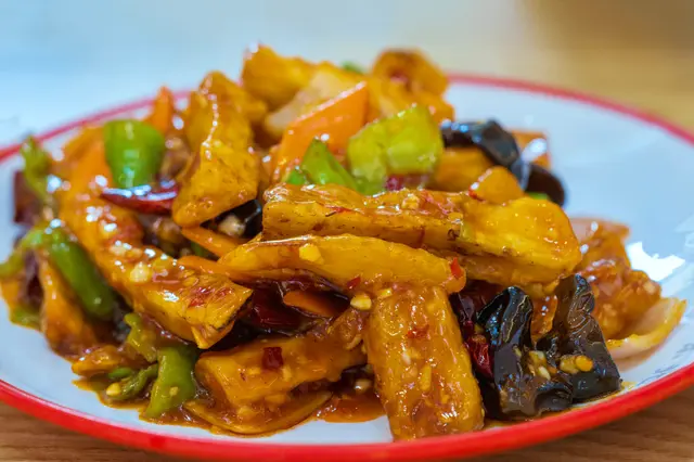 Aubergines sauce aigre-douce