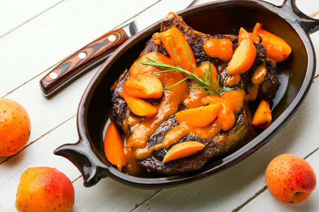 Bœuf en marinade d’abricot