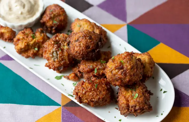 Beignets d'aubergines frits
