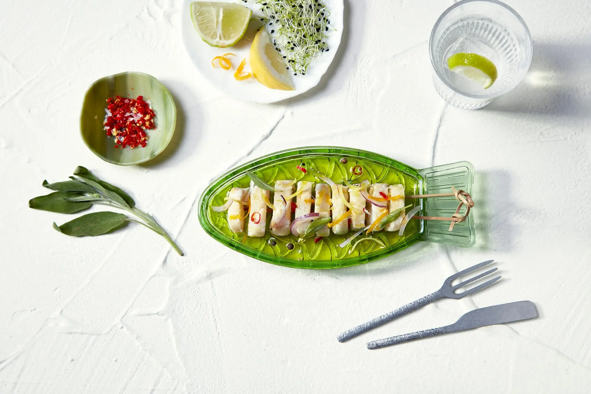 Brochette de merlu