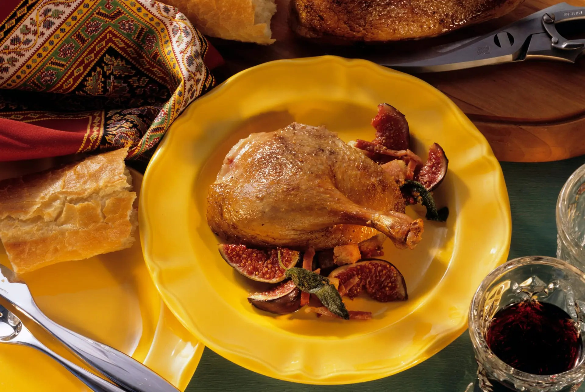 Canard rôti aux figues fraîches