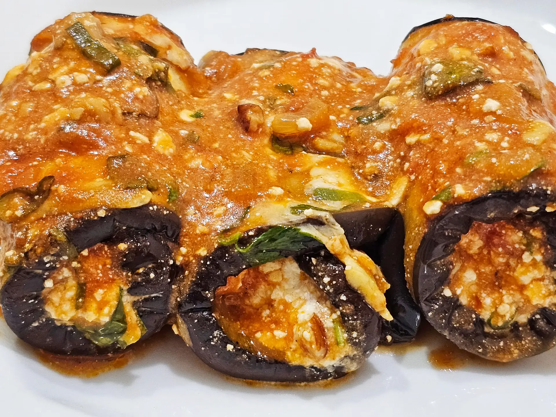 Cannelloni d’aubergine farcis au fromage