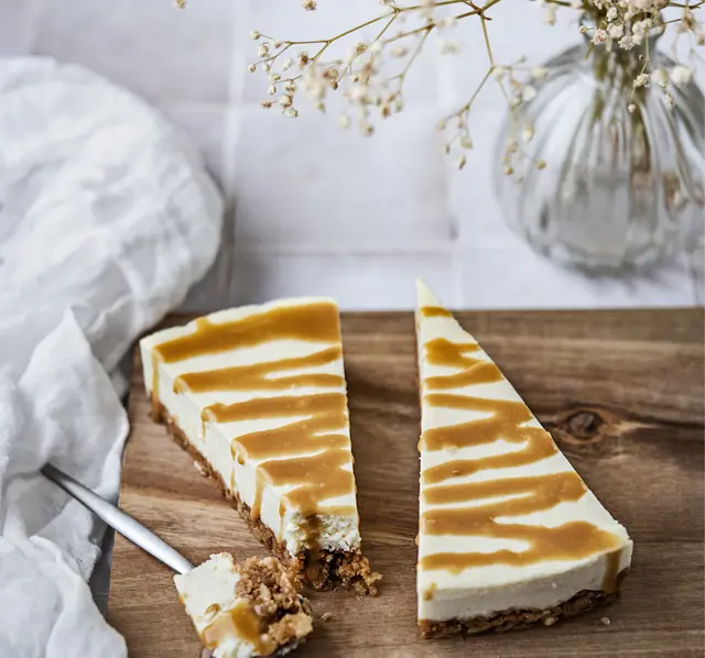 Cheesecake chocolat blanc sauce Dulcey