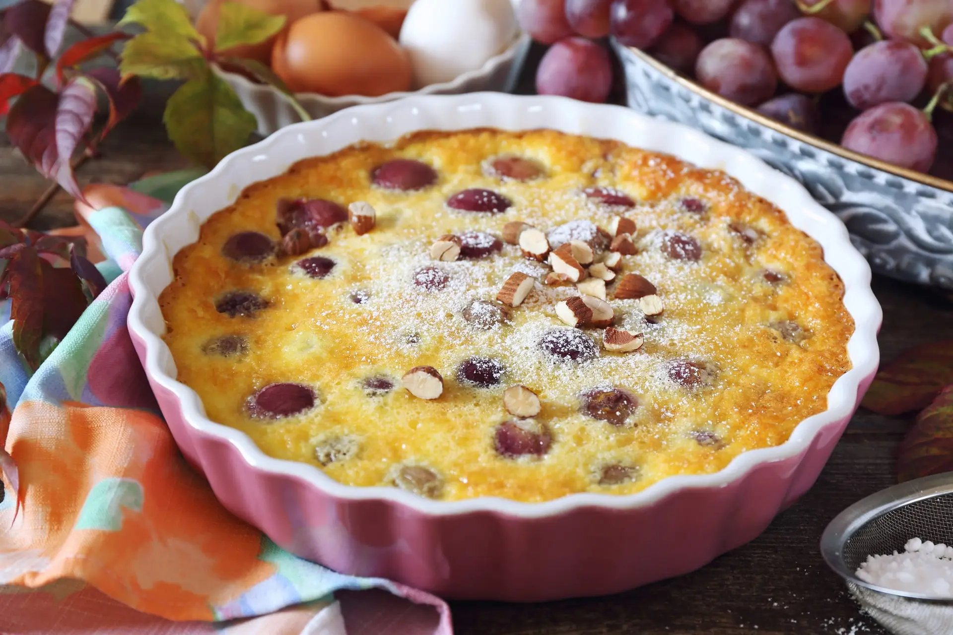 Clafoutis de raisin rouge