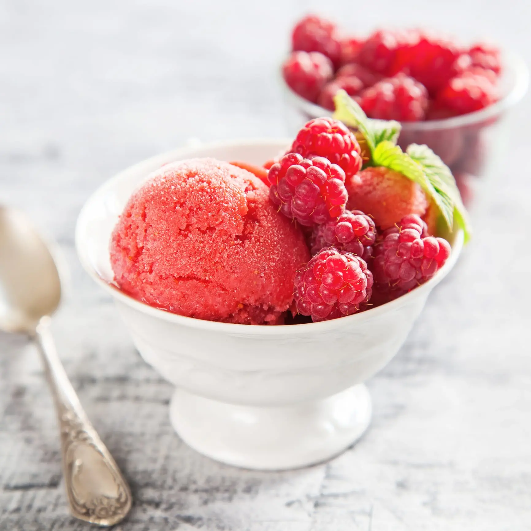 Crème glacée à la framboise
