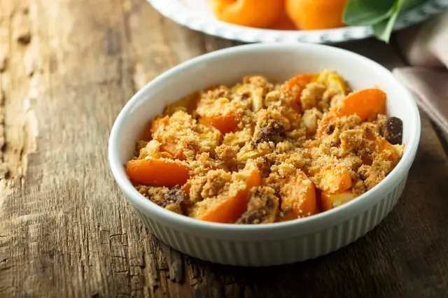 Crumble aux abricots