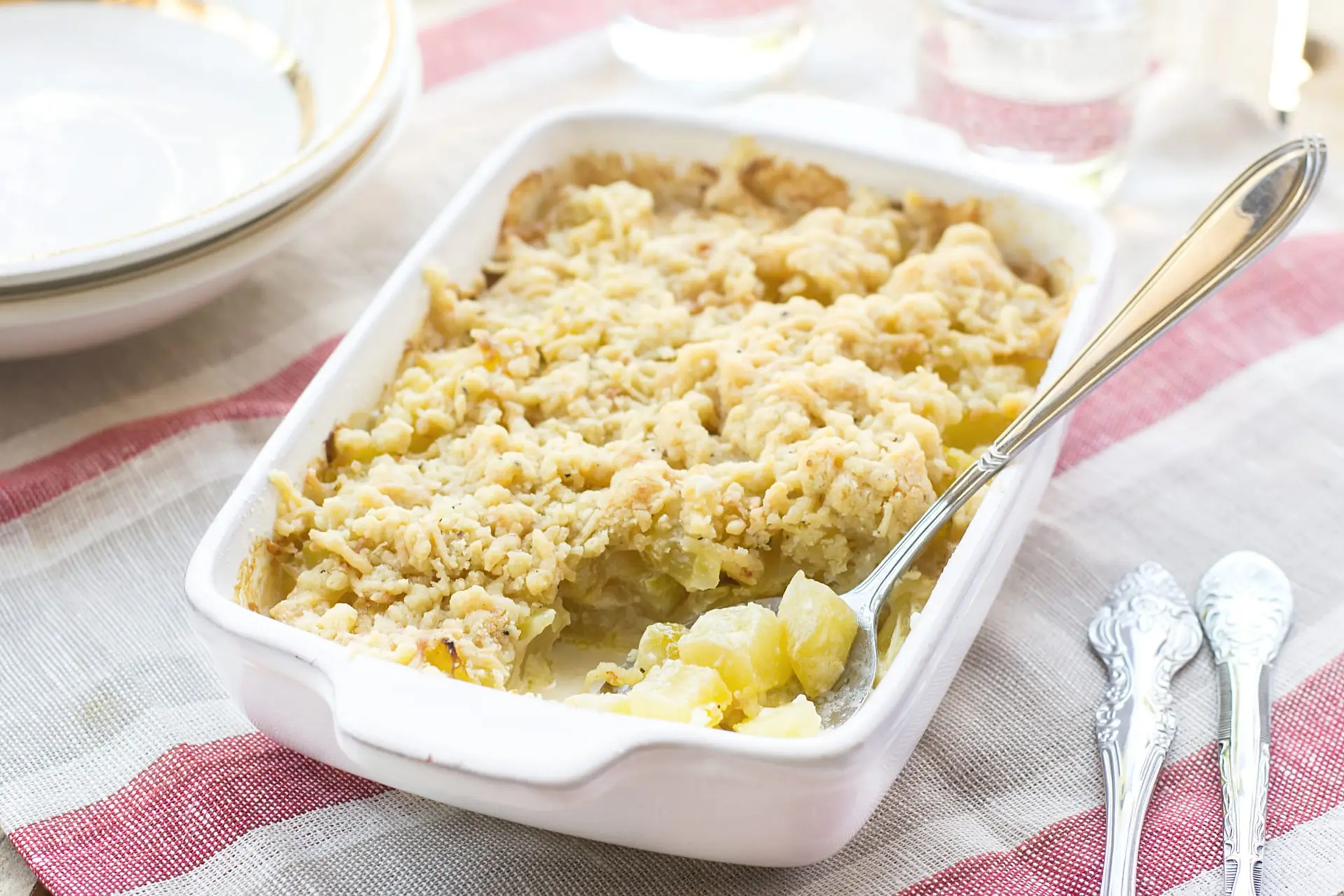 Crumble de courgette et fromage