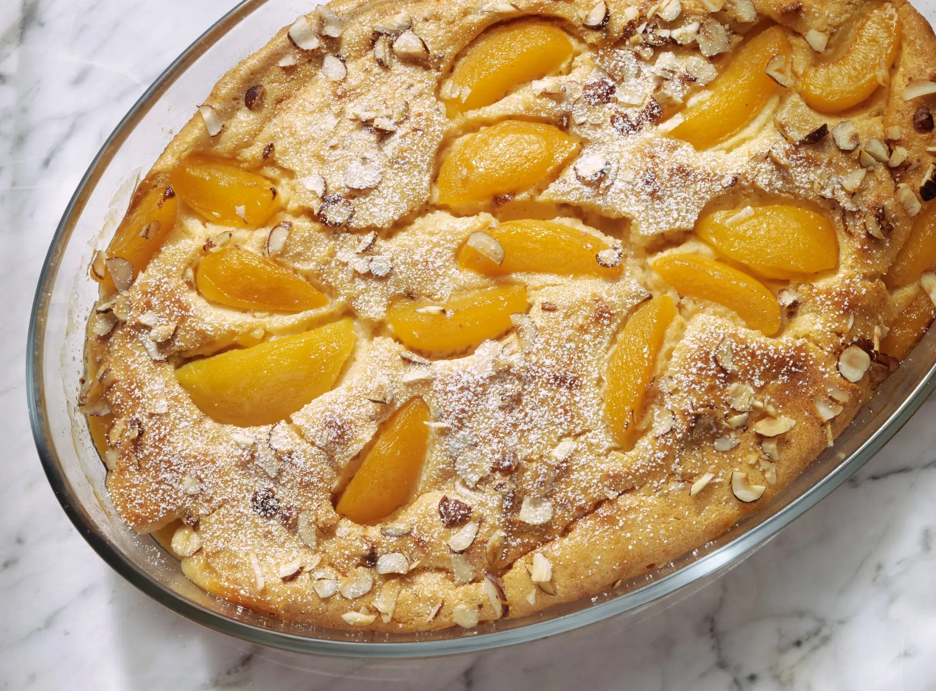 Gâteau de semoule au caramel et aux abricots