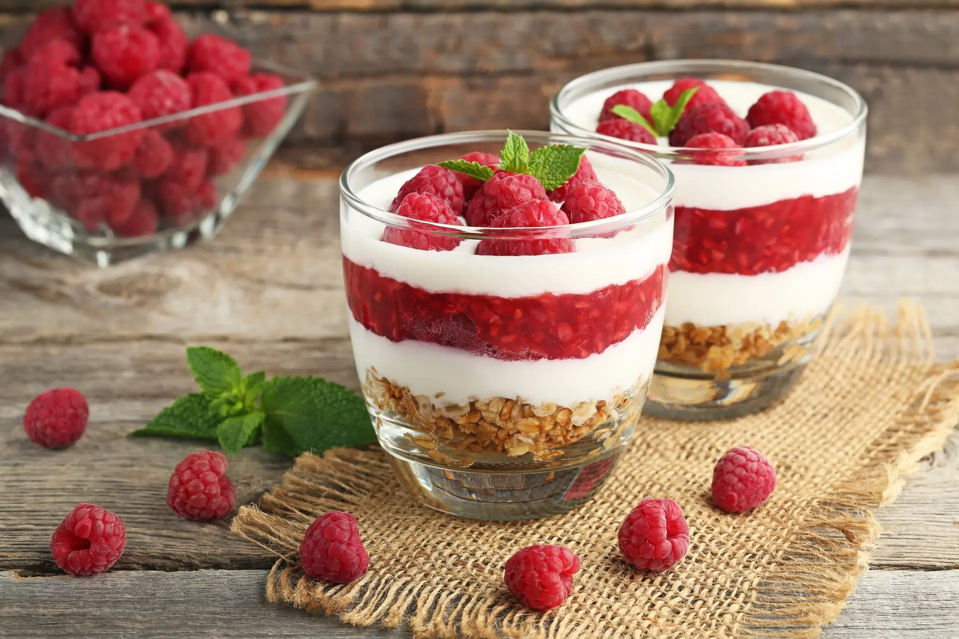 Granola aux framboises