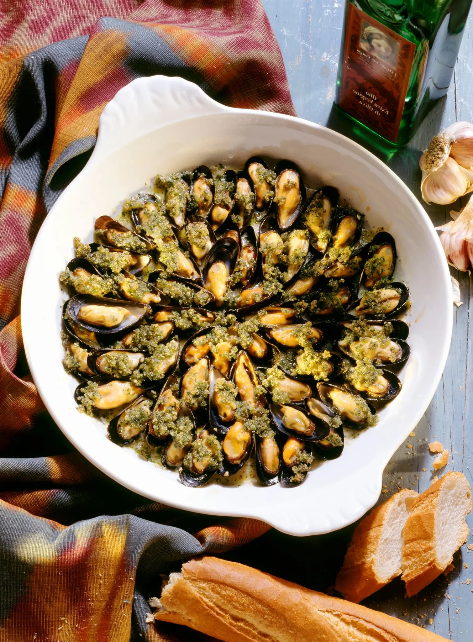 Moules au gratin