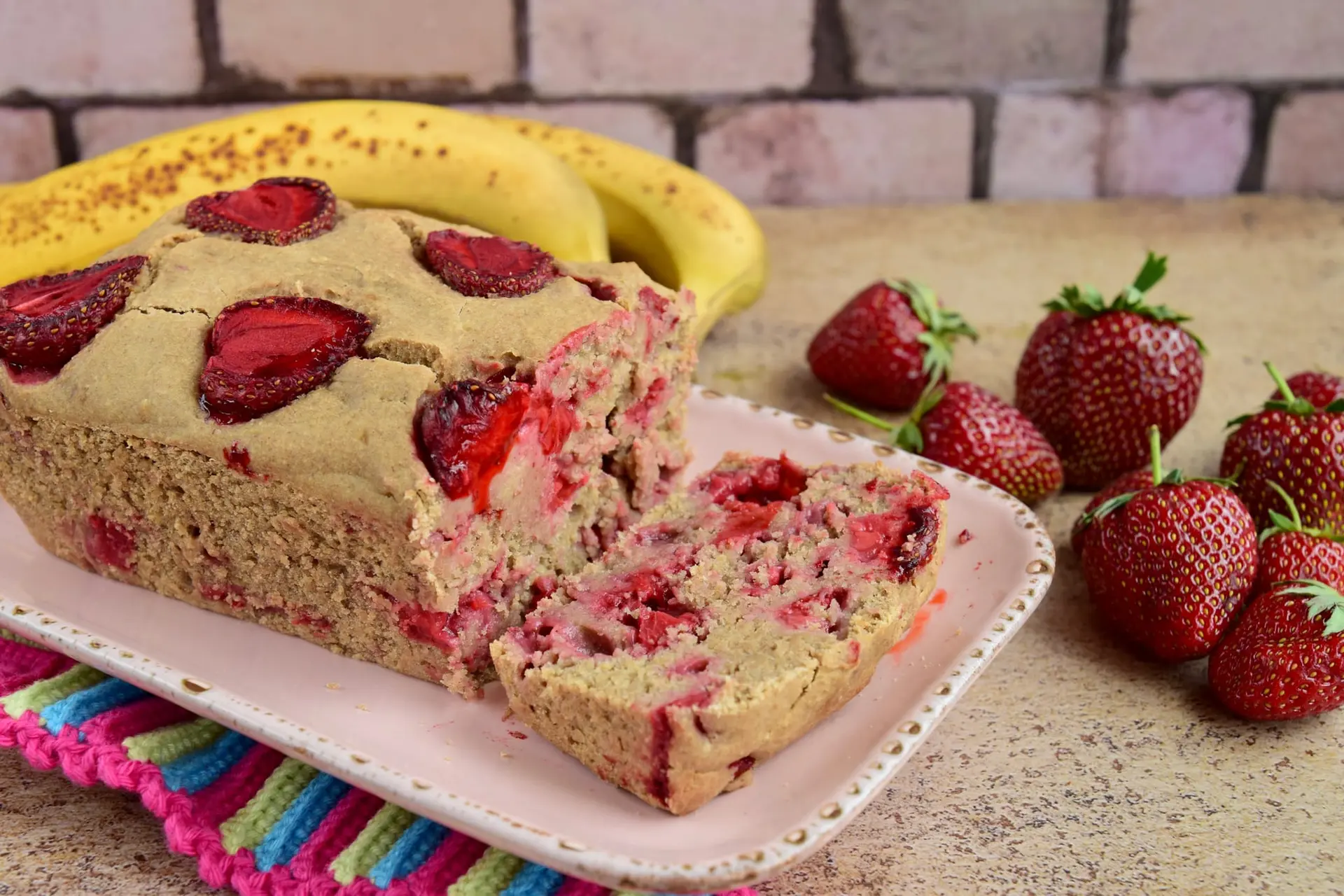 Pain de banane à la fraise