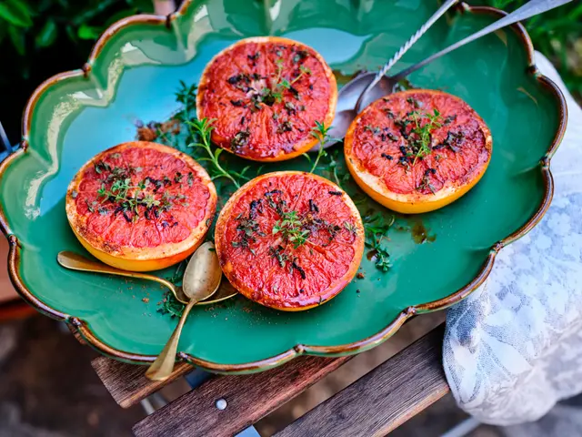Pamplemousse grillé au thym et à la vanille