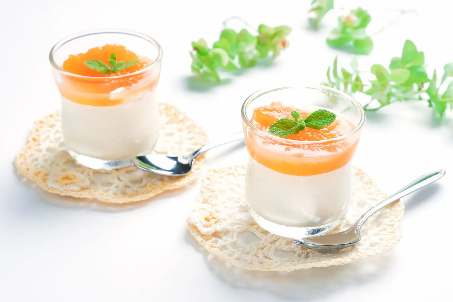 Panacotta à la gelée d'oranges