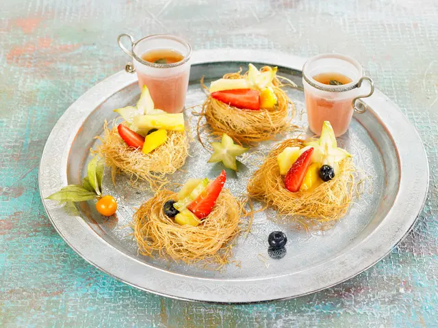 Petits nids de nouilles kadaïf aux fruits