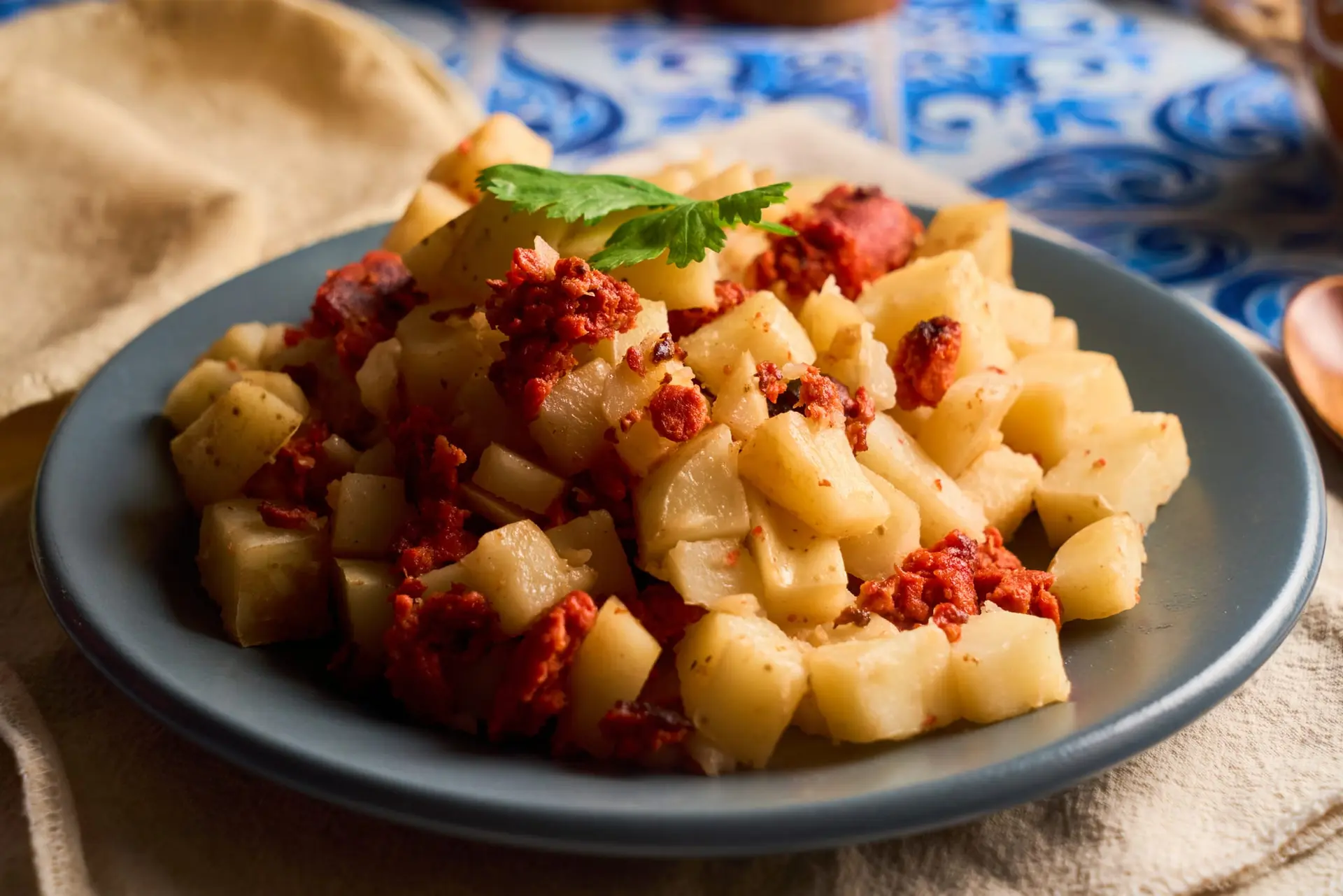 Ragoût de pommes de terre au chorizo
