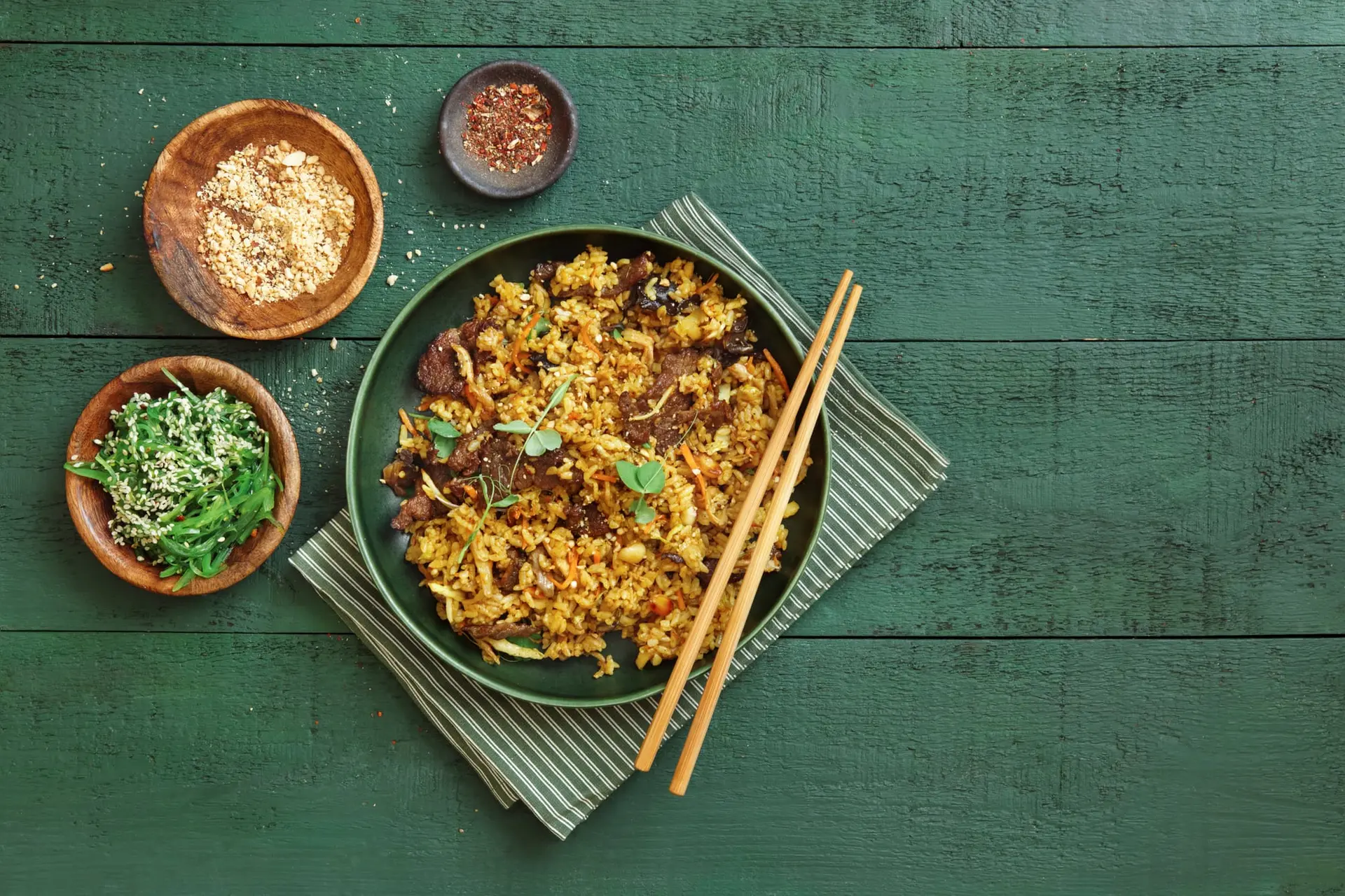 Riz frit au bœuf thaïlandais