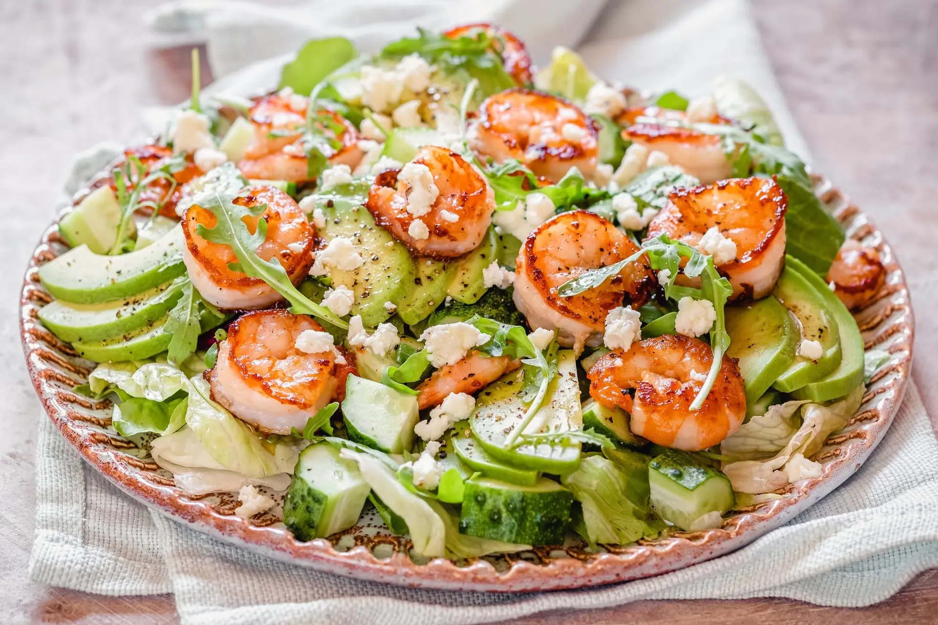 Salade avocat crevettes