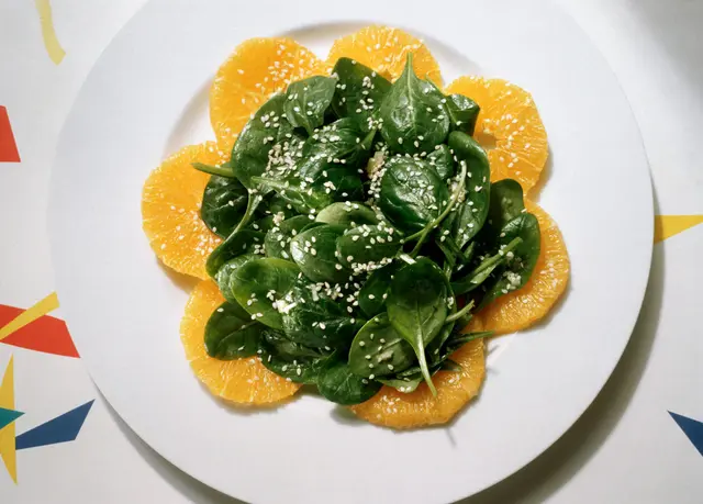 Salade d'épinards aux oranges