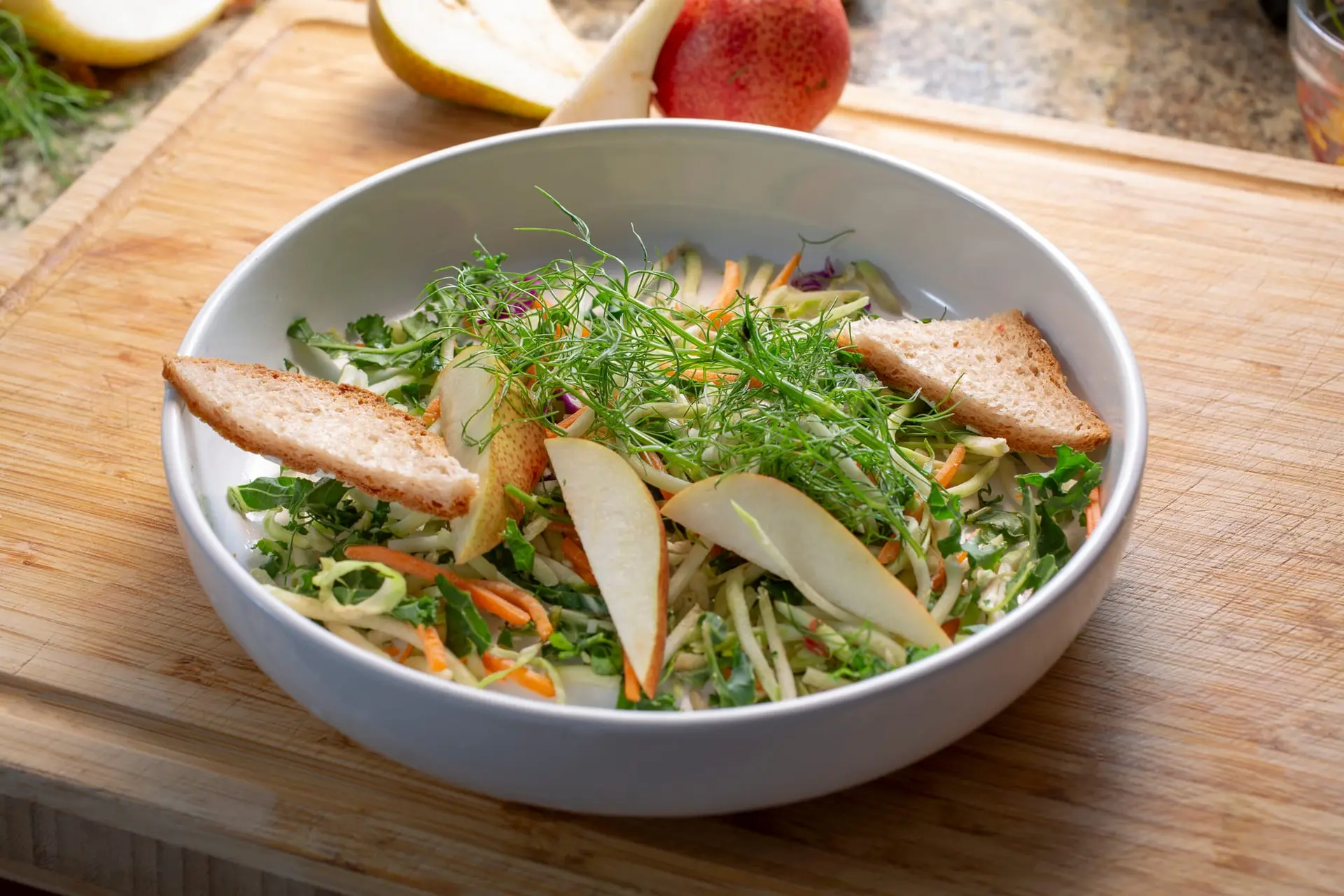 Salade de poire et fenouil