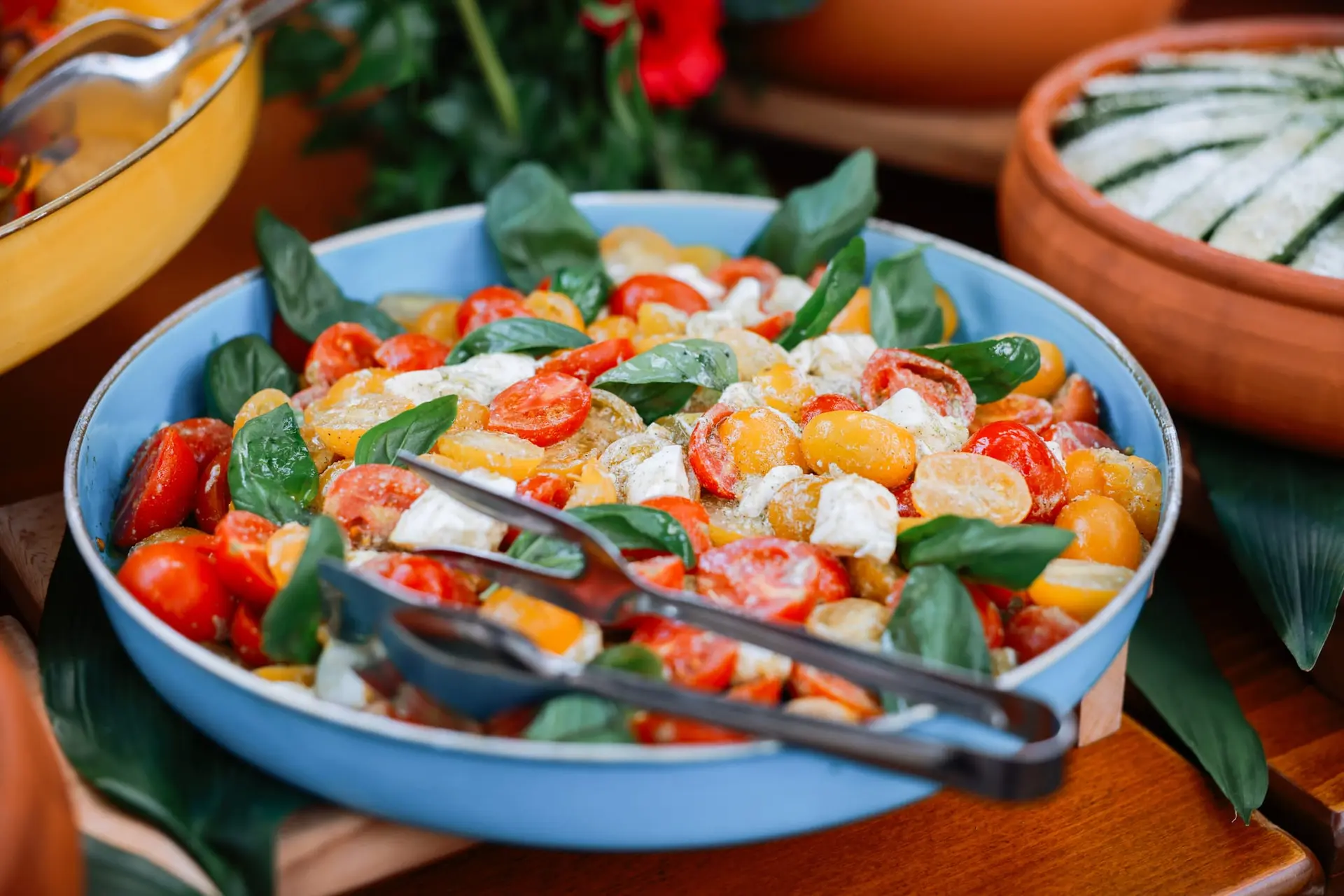 Salade de roquette, feta, tomates cerise
