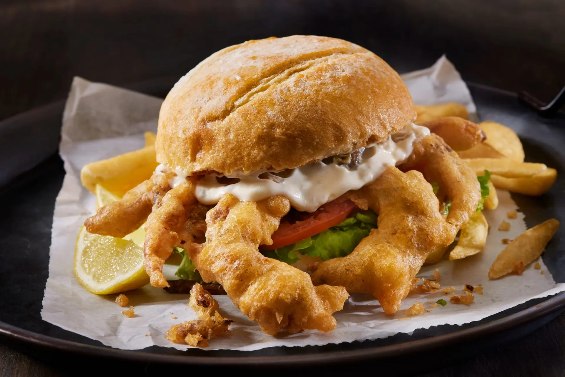 Sandwich au crabe à carapace molle
