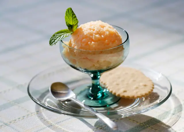 Sorbet à la pêche