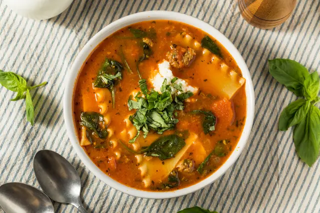 Soupe de lasagne maison