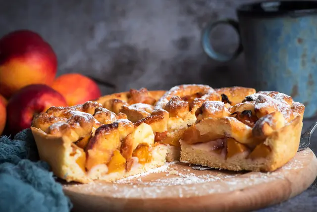 Tarte américaine aux pêches