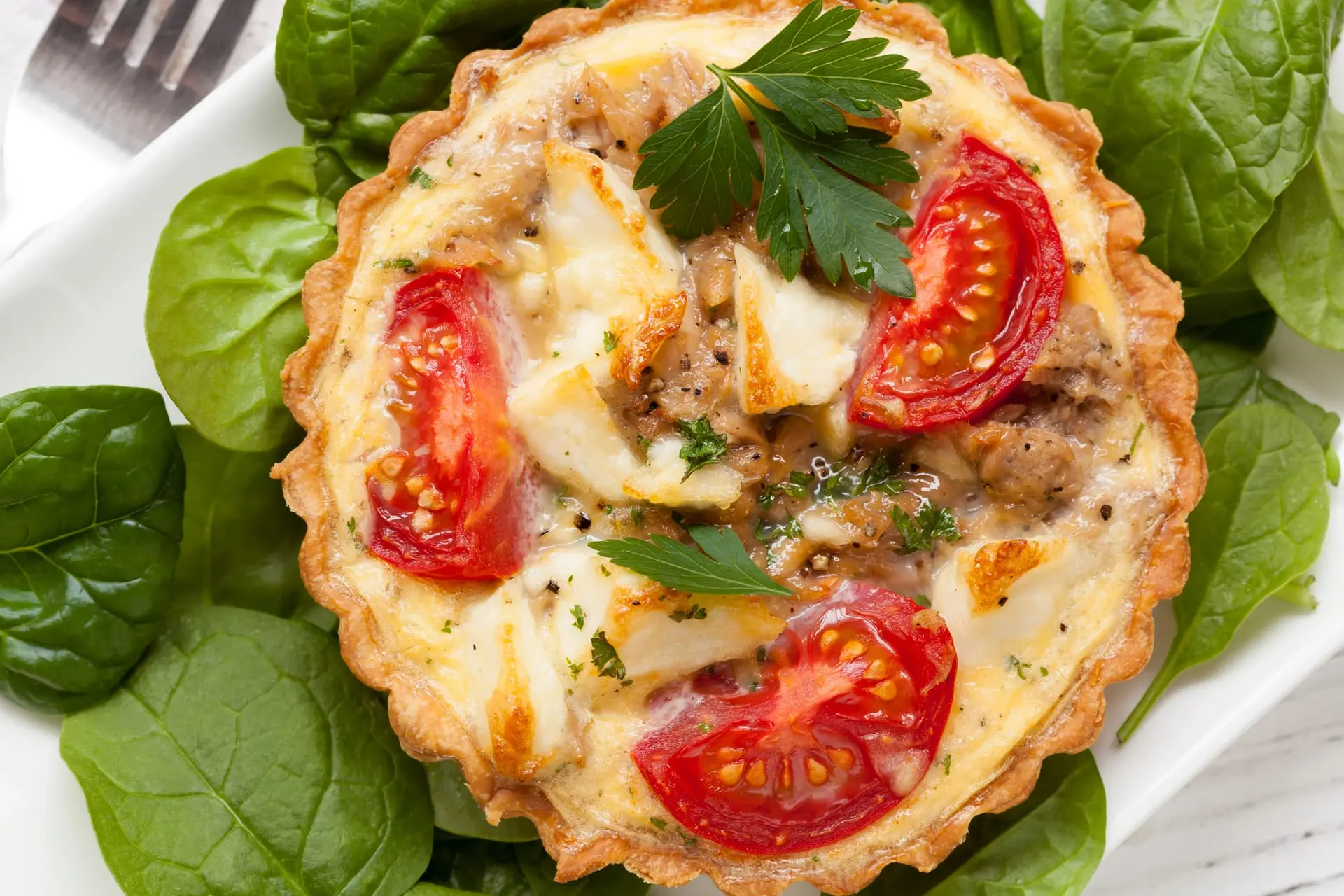 Tarte thon, tomates et feta