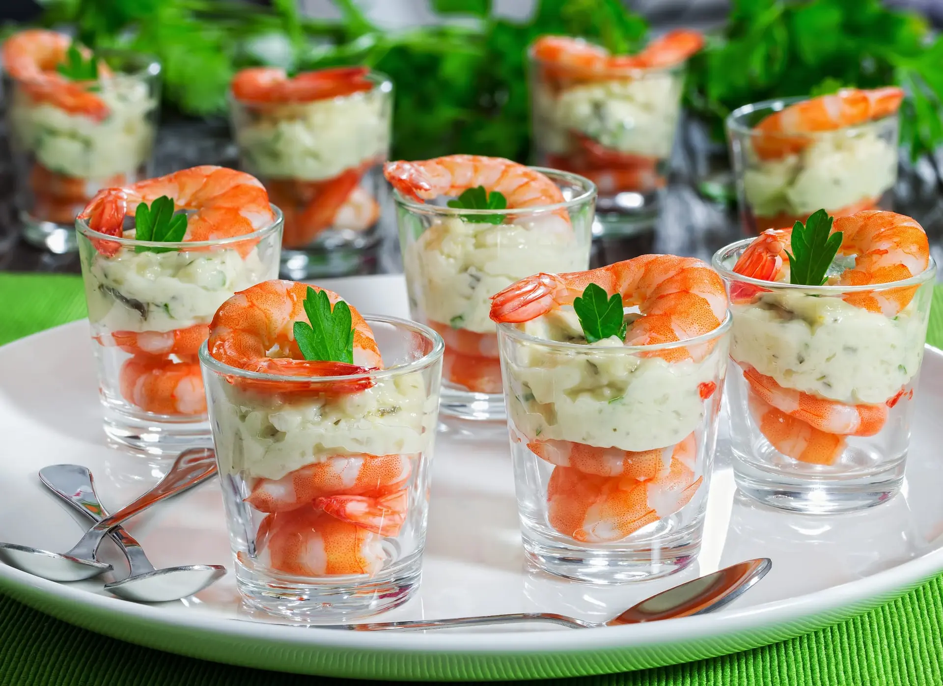 Verrine crevettes aïoli