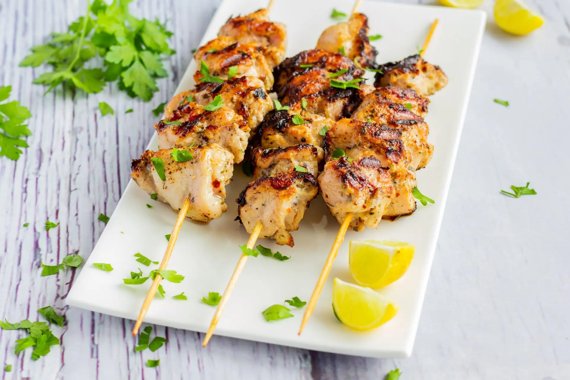Brochettes poulet citron