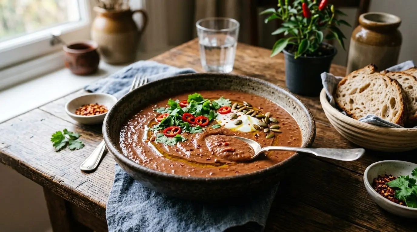 Crème de haricots rouges épicée