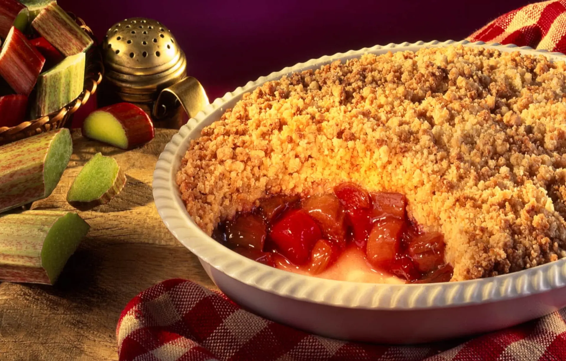 Crumble à la rhubarbe