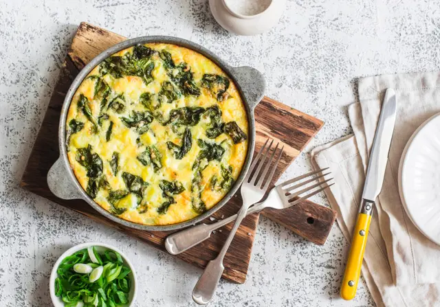 Tortilla de pommes de terre et d'épinards