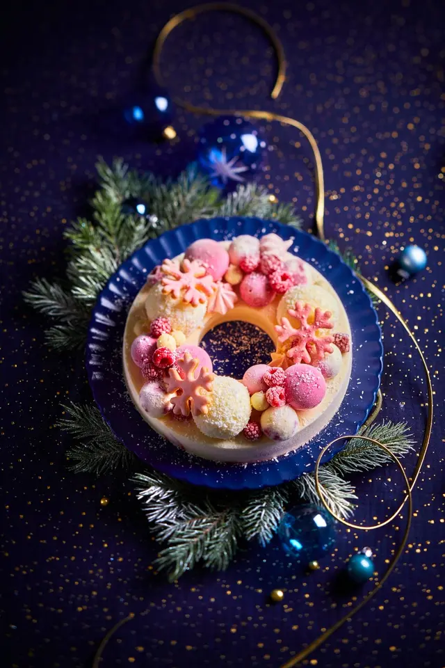 Couronne glacée de Noël