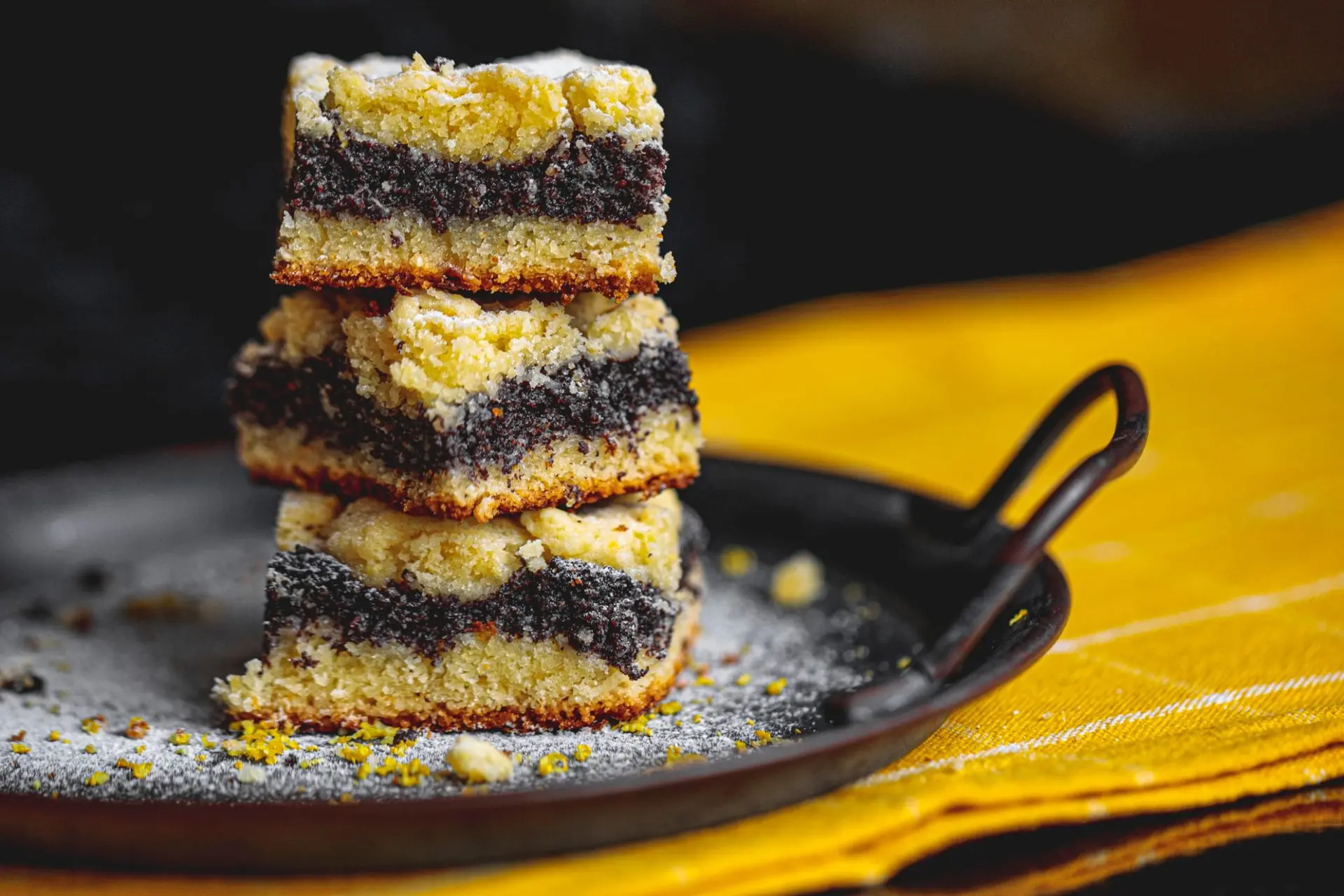 Barres de biscuits aux graines de pavot