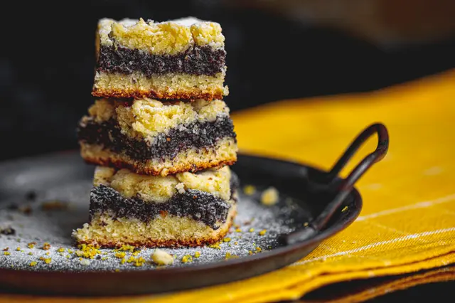 Barres de biscuits aux graines de pavot
