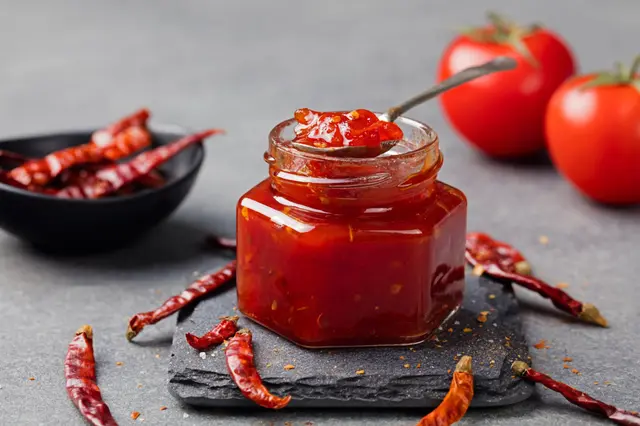Confiture de poivron rouge doux et piment d'Espelette