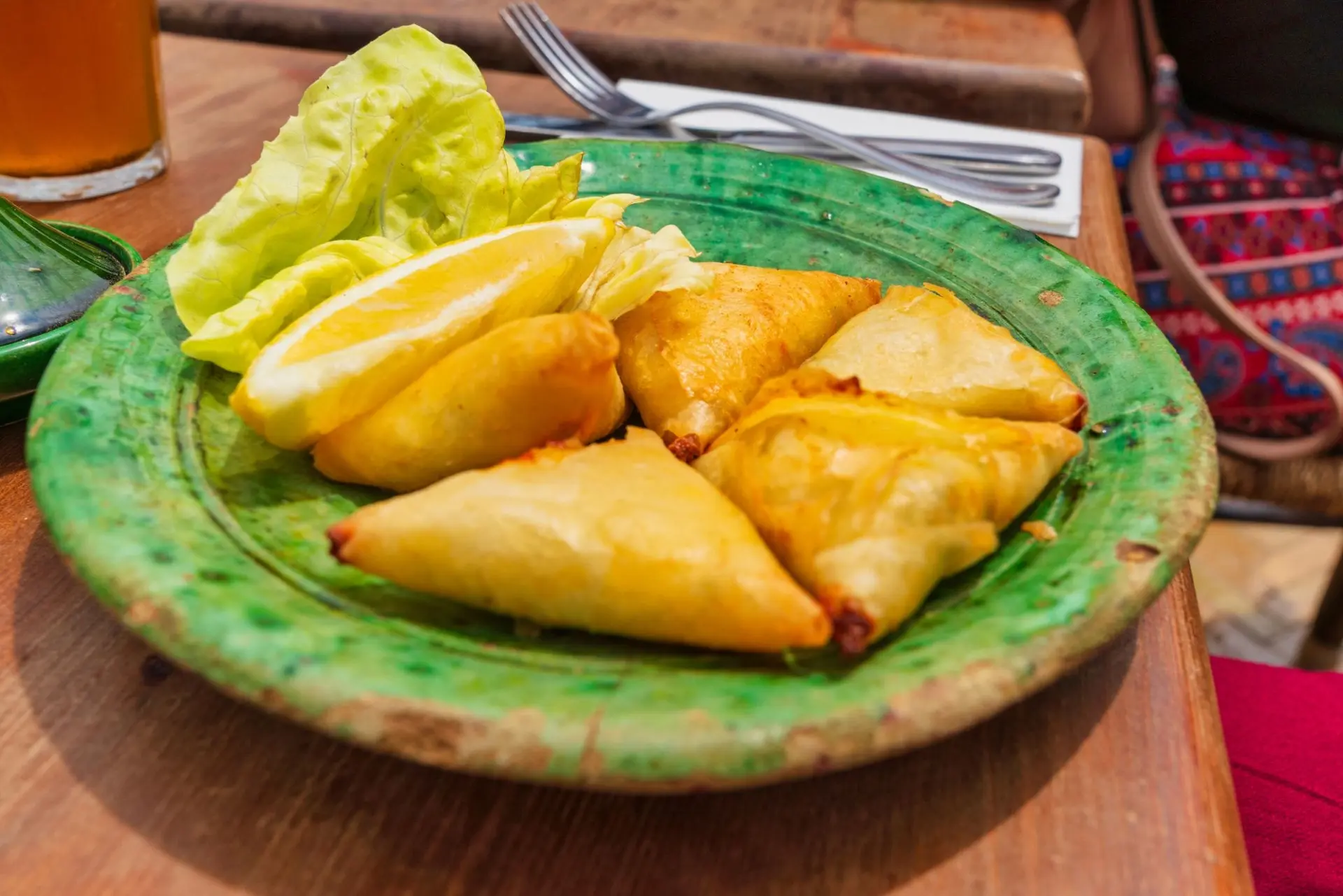 Briouat marocain aux épinards et fromage