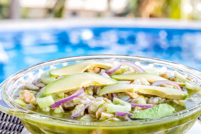Aguachile de crevettes